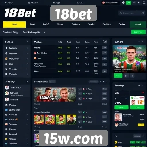 Análise da interface do usuário do site 18bet